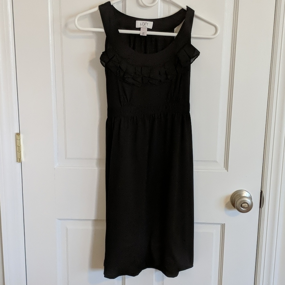Black empire waist spring/summer loft dress